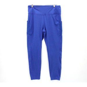 Cali Active Leggings Pants Womens Blue Gym & Training Stretch Polyester Size XL